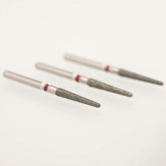 Dental Zirconia Diamond Bur FG Z850-018 Zir Prep Round End Cylinder 10/PK